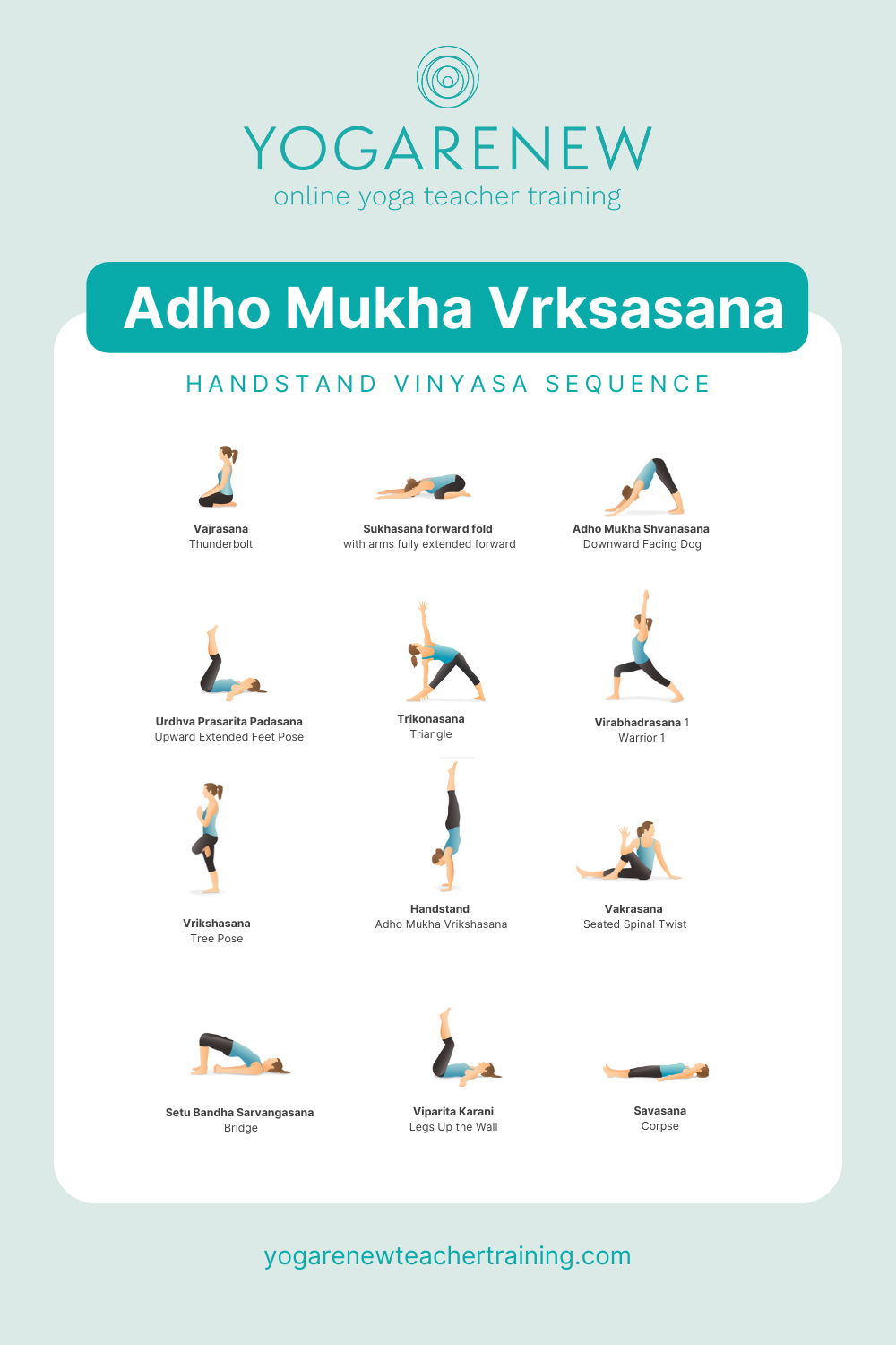 Handstand Hop Warrior I Pose Flow (Adho Mukha Vrksasana Hop Virabhadrasana  I Vinyasa) Variations - 26 variations of Adho Mukha Vrksasana Hop  Virabhadrasana I Vinyasa
