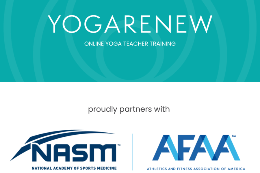 YogaRenew proudly partners with NASM + AFAA graphic